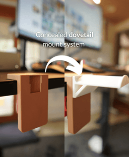 DeskClamp Headset Attachment 3d model