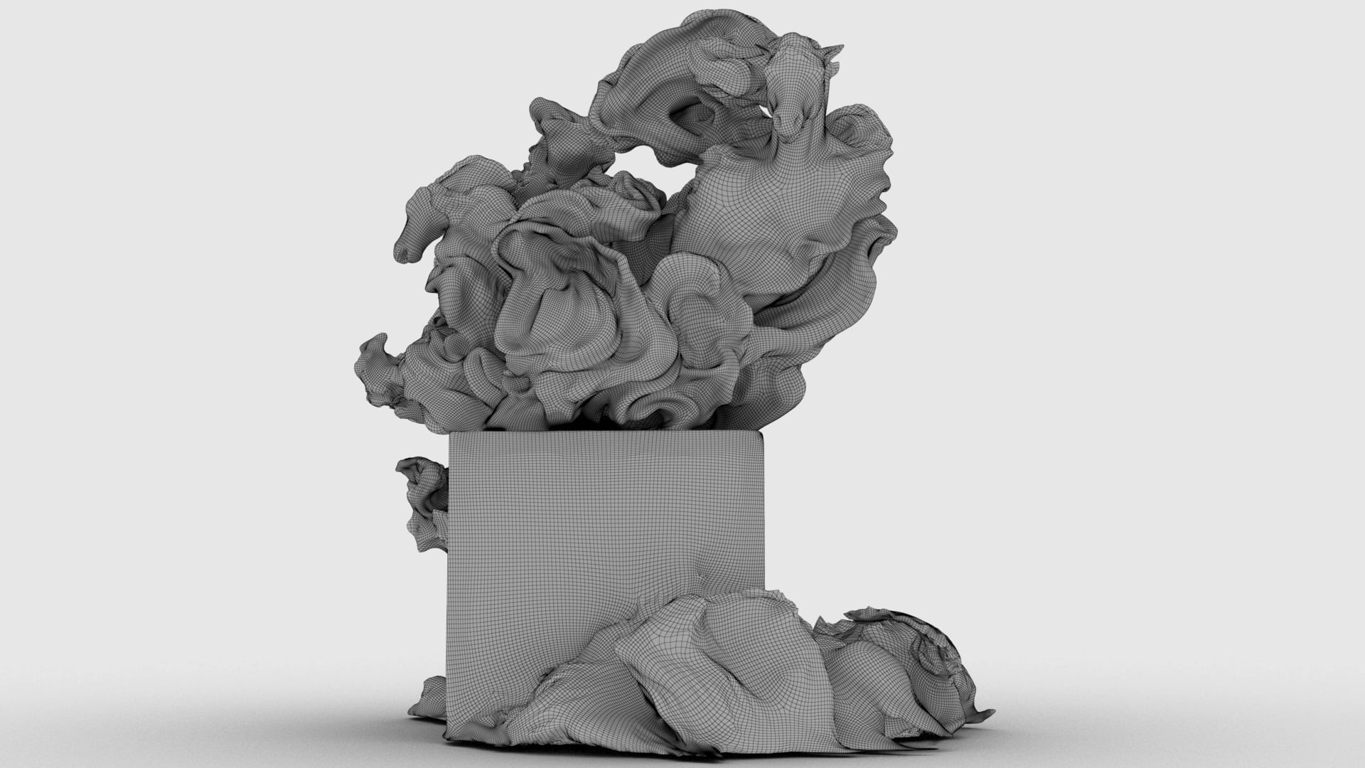 Marble Tempest Sculpture 3d model