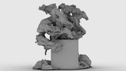 Marble Tempest Sculpture 3d model