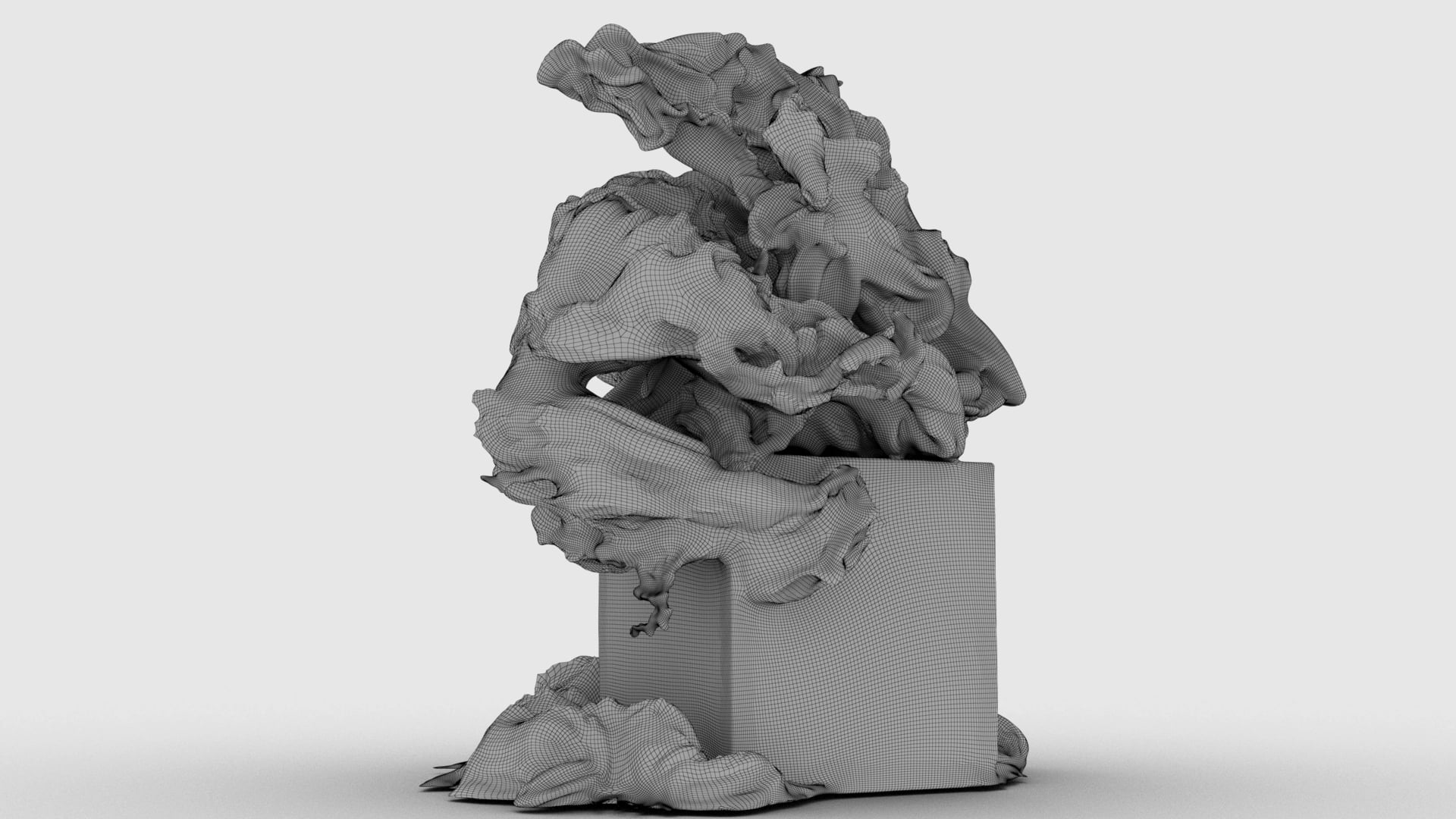 Marble Tempest Sculpture 3d model