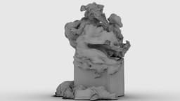 Marble Tempest Sculpture 3d model