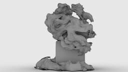Marble Tempest Sculpture 3d model