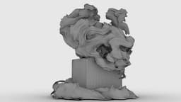 Marble Tempest Sculpture 3d model