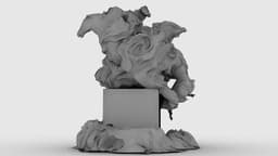 Marble Tempest Sculpture 3d model