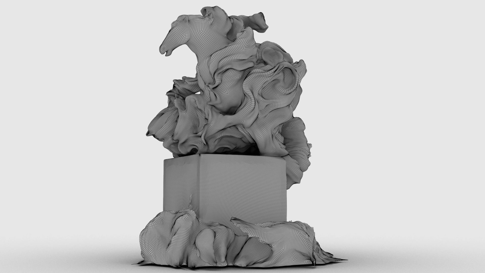 Marble Tempest Sculpture 3d model
