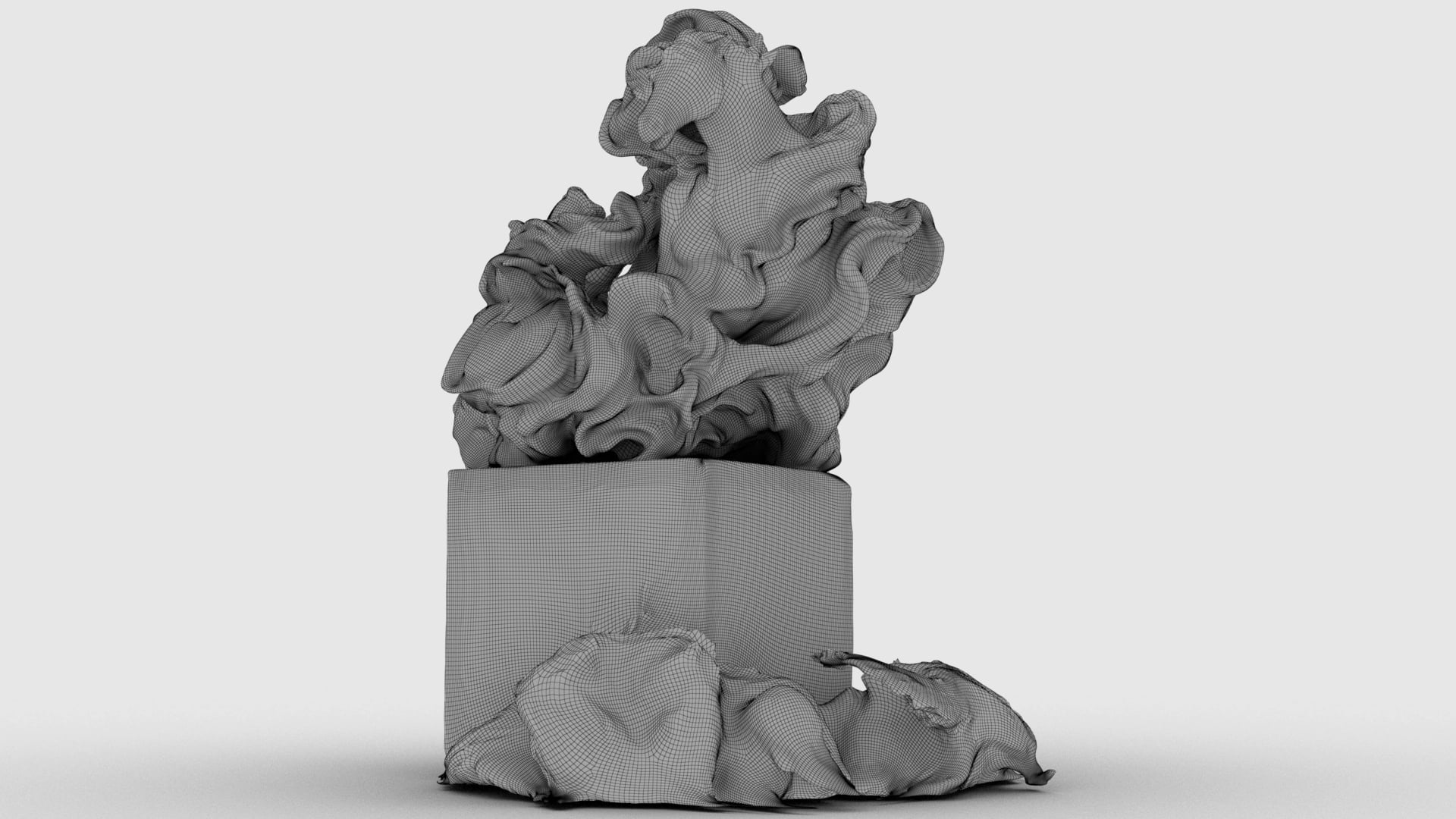 Marble Tempest Sculpture 3d model