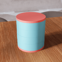 Rotating Tiered Modular Desktop Organizer 3d model