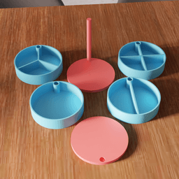 Rotating Tiered Modular Desktop Organizer 3d model