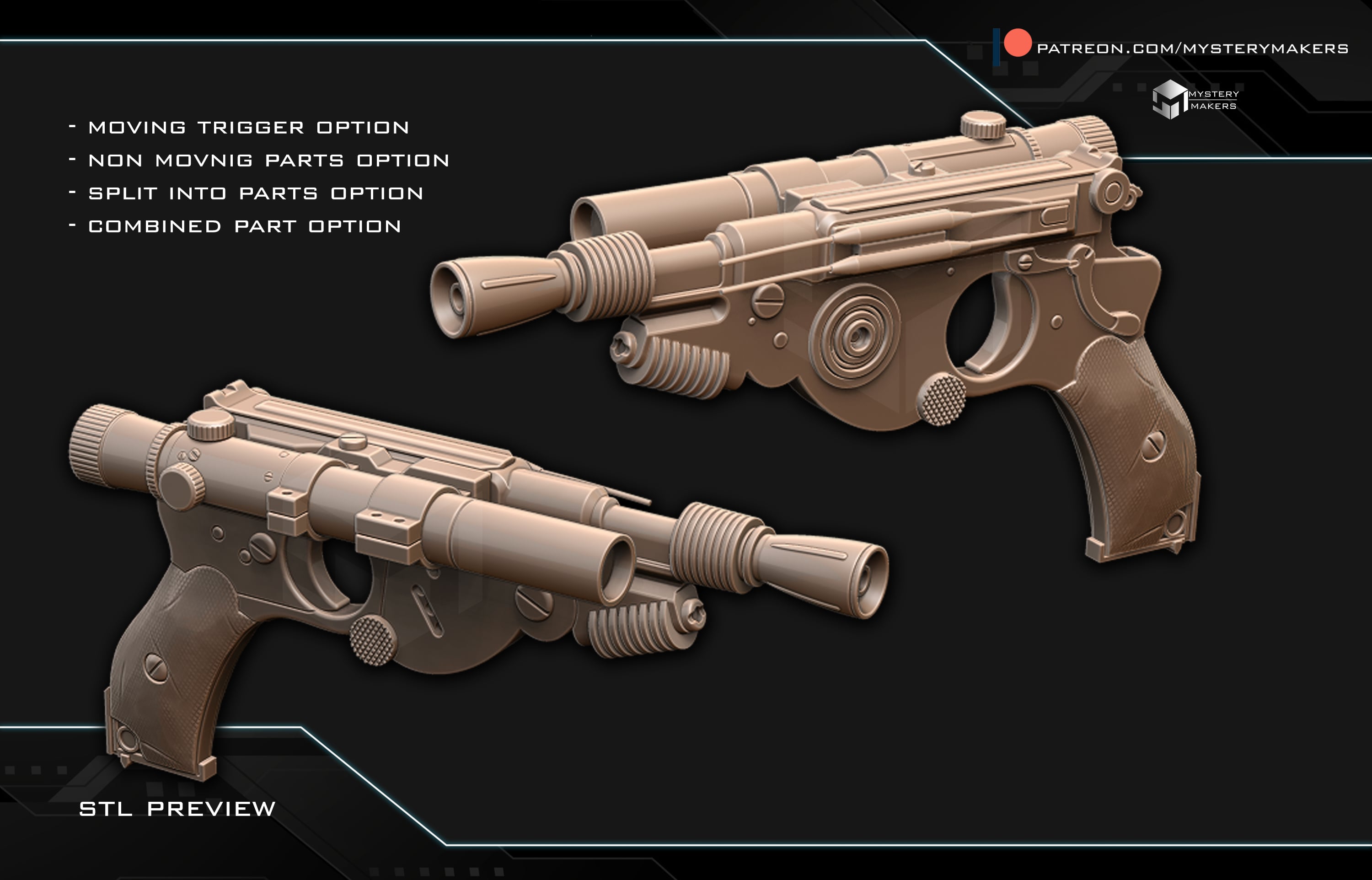 Old Republic Mando blaster 3d model