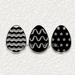 3 easter eggs WALL ART HOME DECOR 3d model