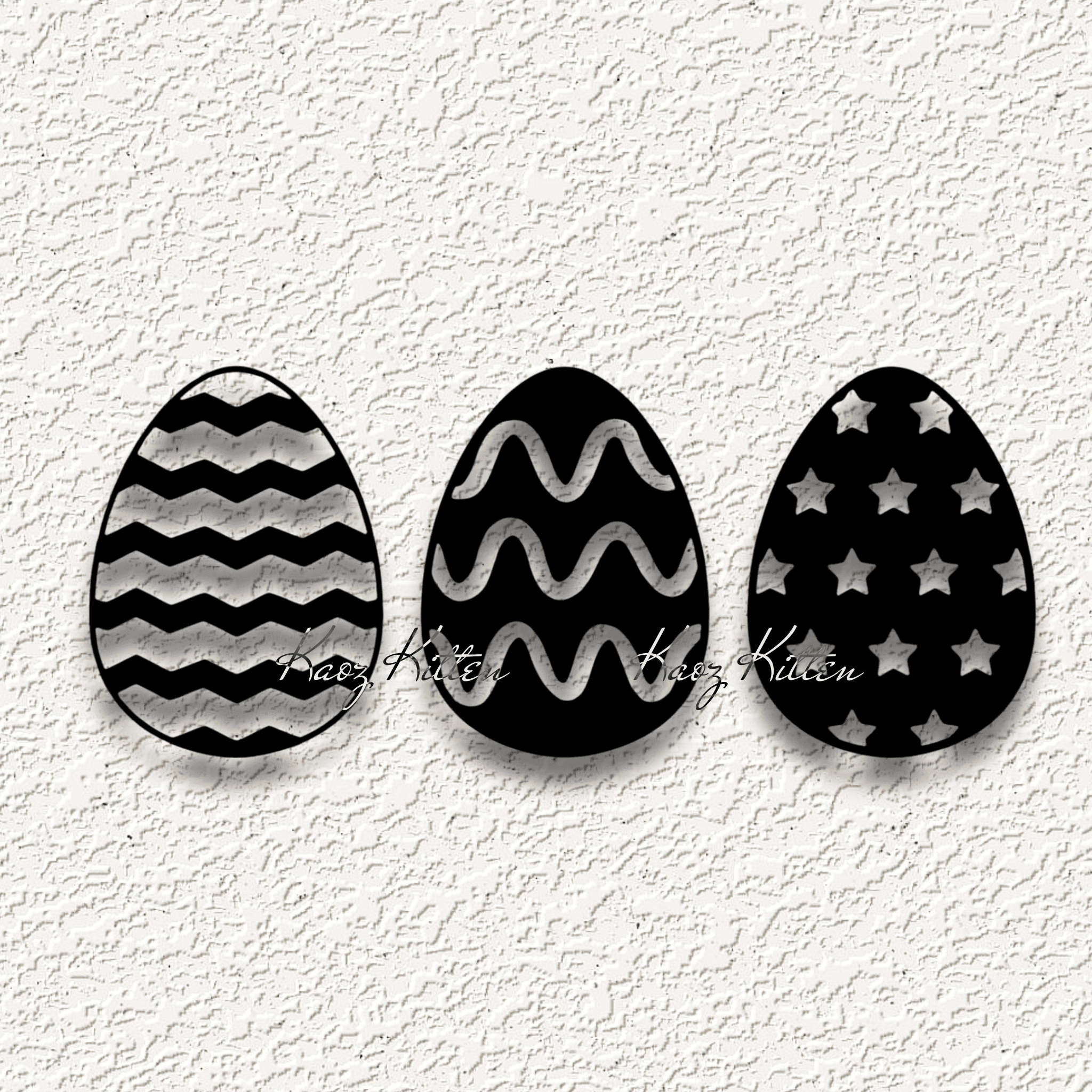 3 easter eggs WALL ART HOME DECOR 3d model