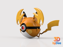 Raichu (Mega Y) Poke Ball 3d model