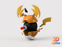 Raichu (Mega Y) Poke Ball 3d model