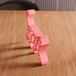 Low Poly Walking Cat Wall and Tabletop Art 3d model