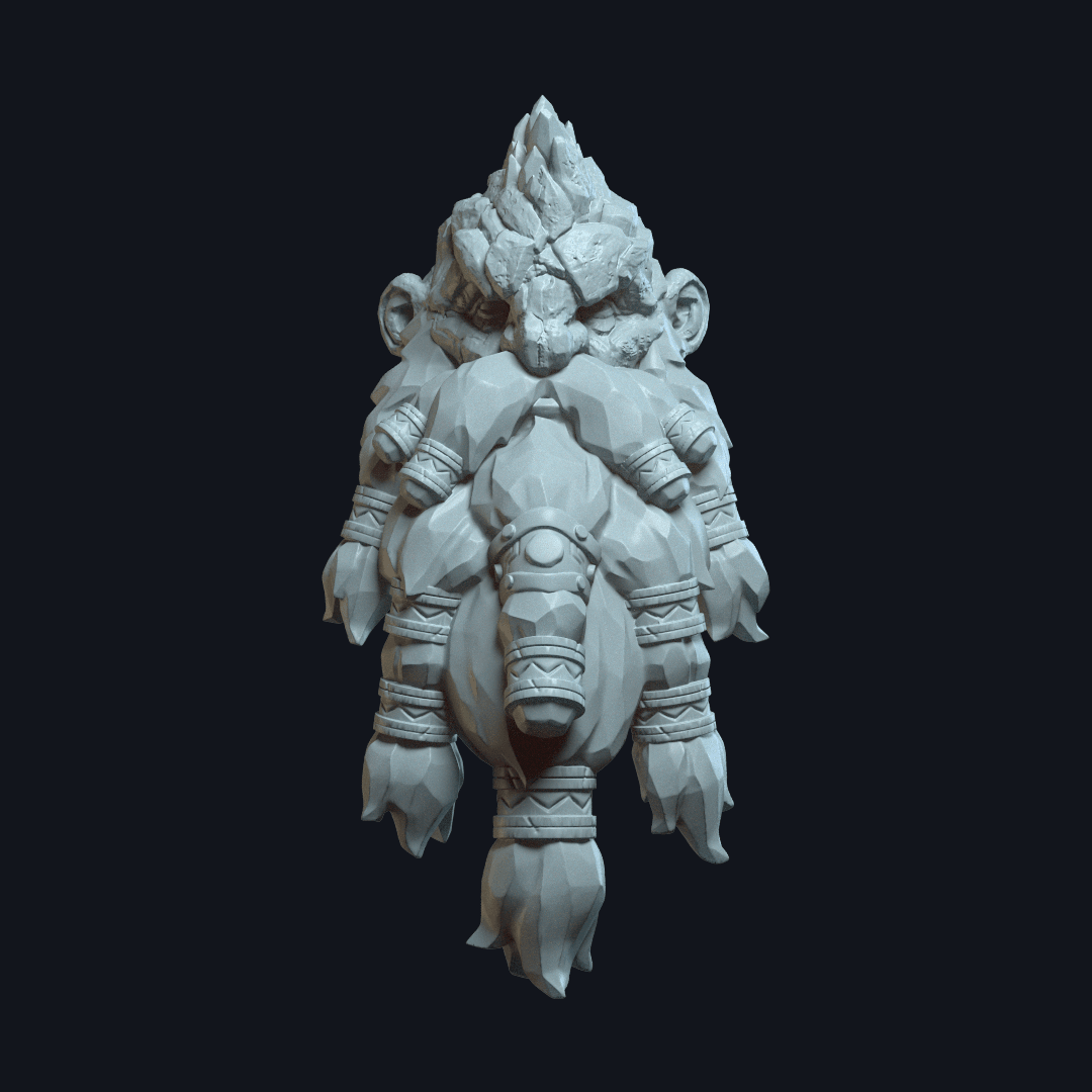Durak Deepstone v3 Action Figure Head 3d model