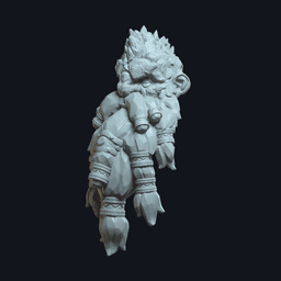 Durak Deepstone v3 Action Figure Head 3d model