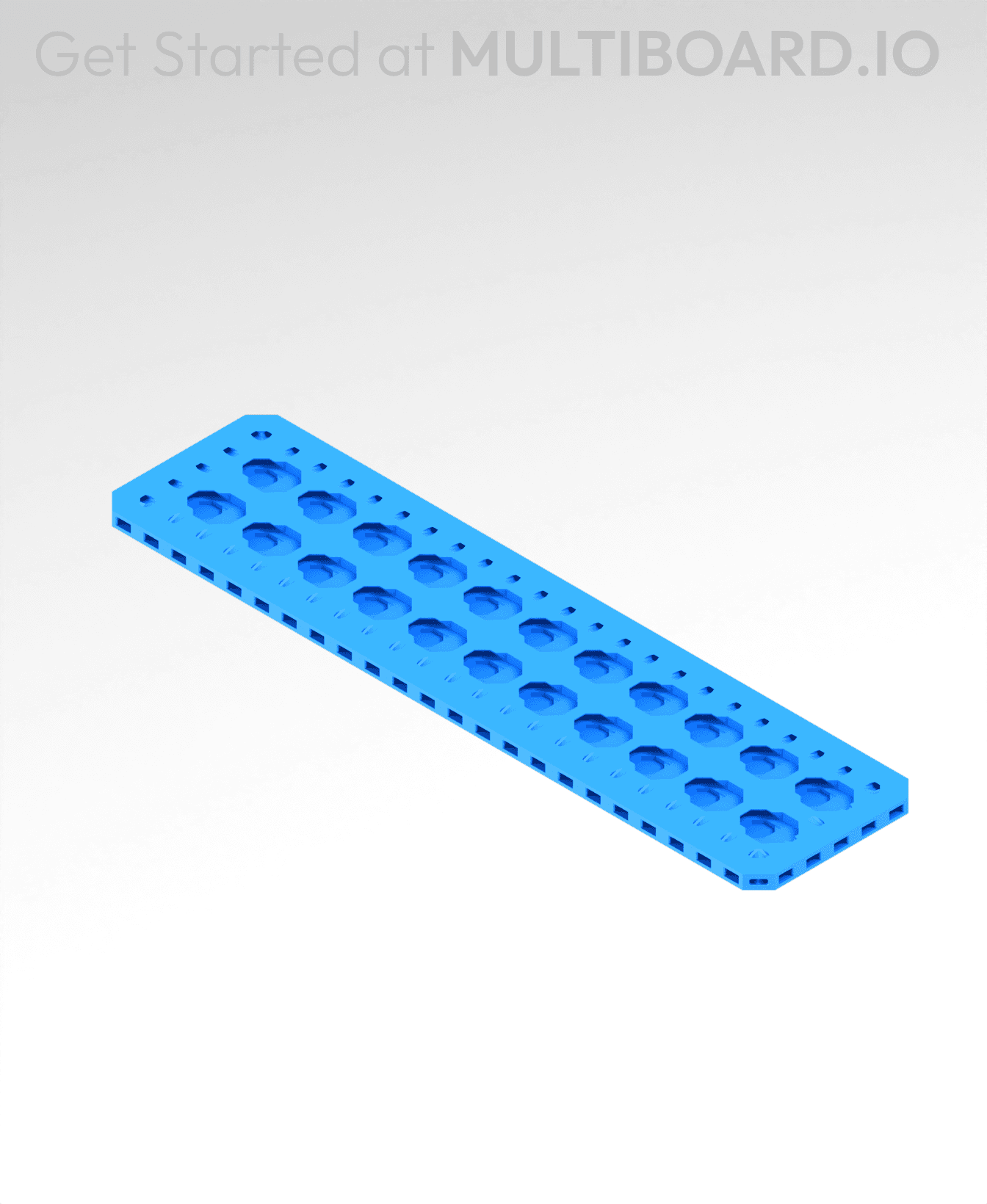 3x12 MU - Point Hole MU - MultiBoard Plate 3d model