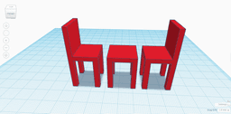 table and chairs 3d model