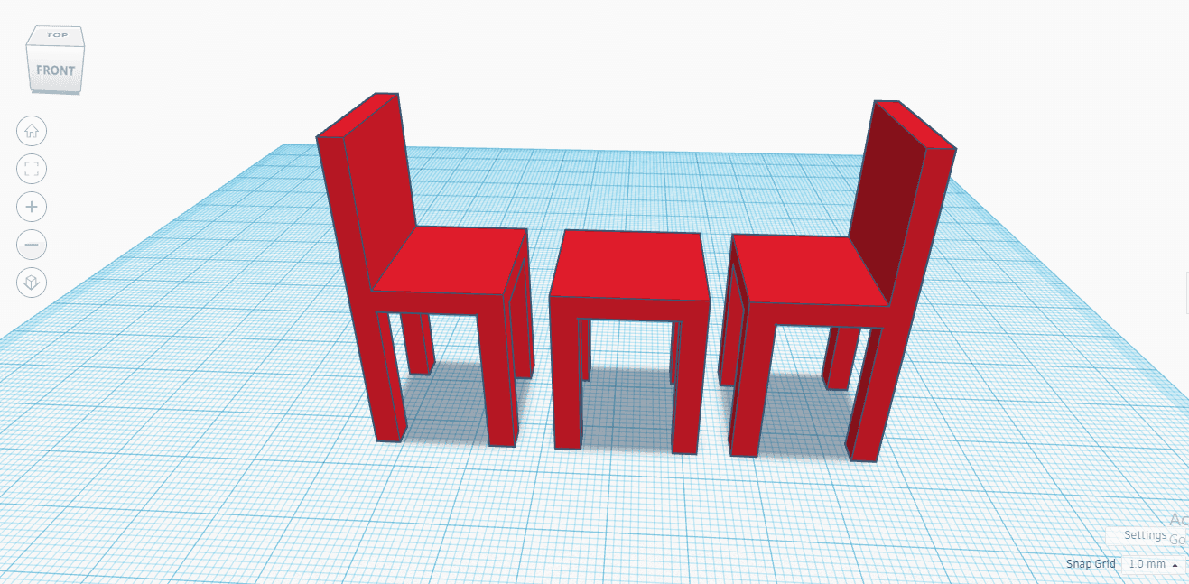 table and chairs 3d model