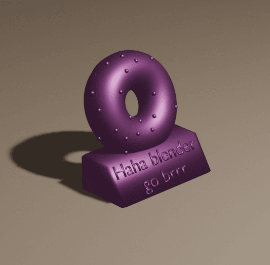 Blender donut meme 3d model