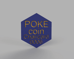 Charizard Pokemon PokeCoin 3mf 3d model