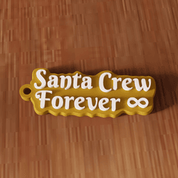 Santa Crew Forever Christmas Keychain 3d model