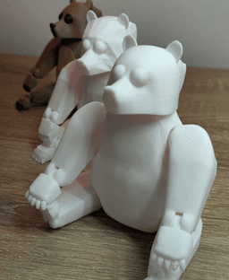 Wobble Bear - Smooth & Colored 3d model