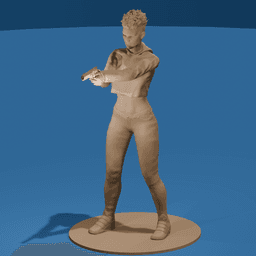 Black Undercover Female Cop v2 3d model