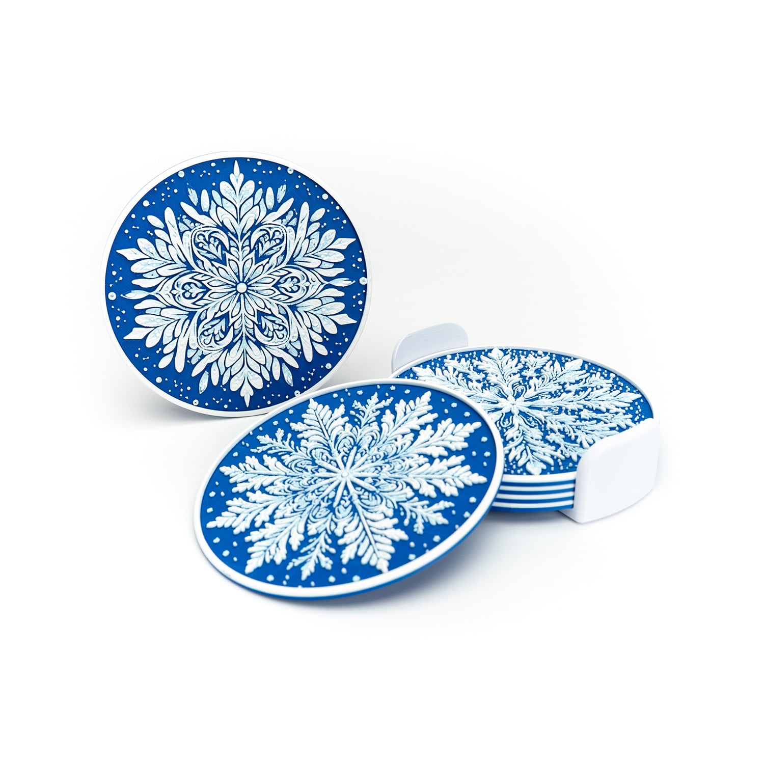 Snowflake Coasters 3d model