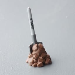 Sharpie Spade Cap with Rock Pile Holder 3d model