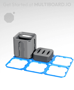 3x2 LU - Lite MultiBin Panel 3d model
