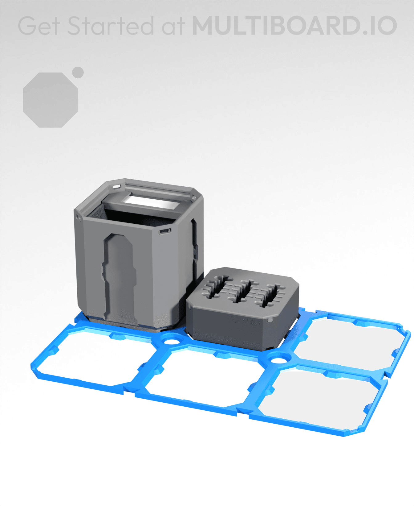 3x2 LU - Lite MultiBin Panel 3d model