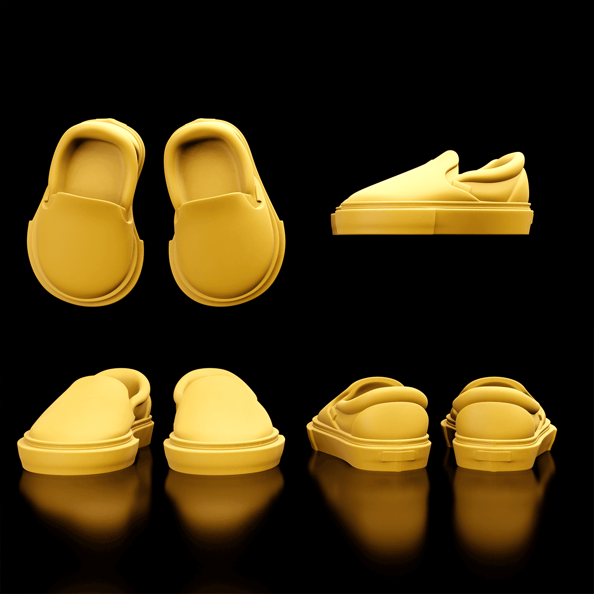Chunky Vans slip-ons 3d model