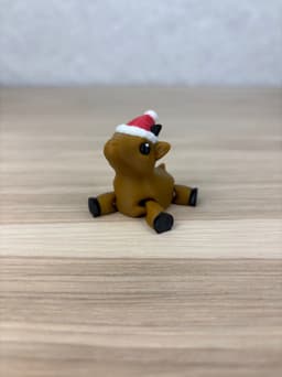 Goat with Christmas Hat 3d model
