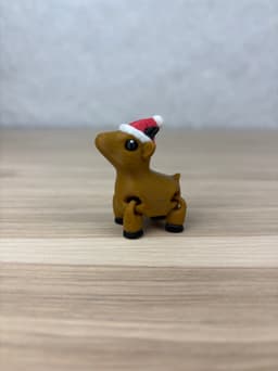 Goat with Christmas Hat 3d model
