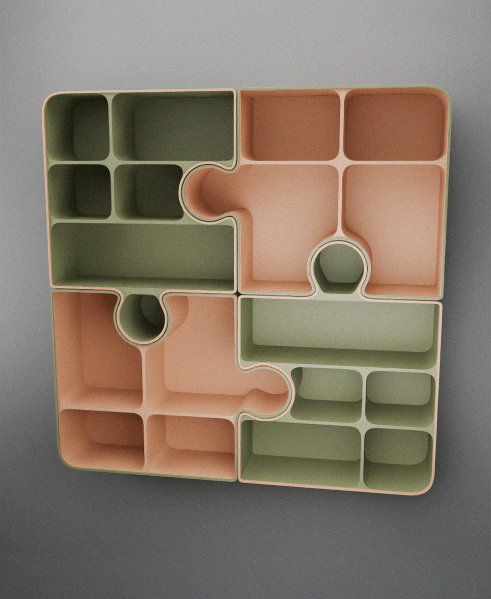Puzzle Trinket shelf 3d model