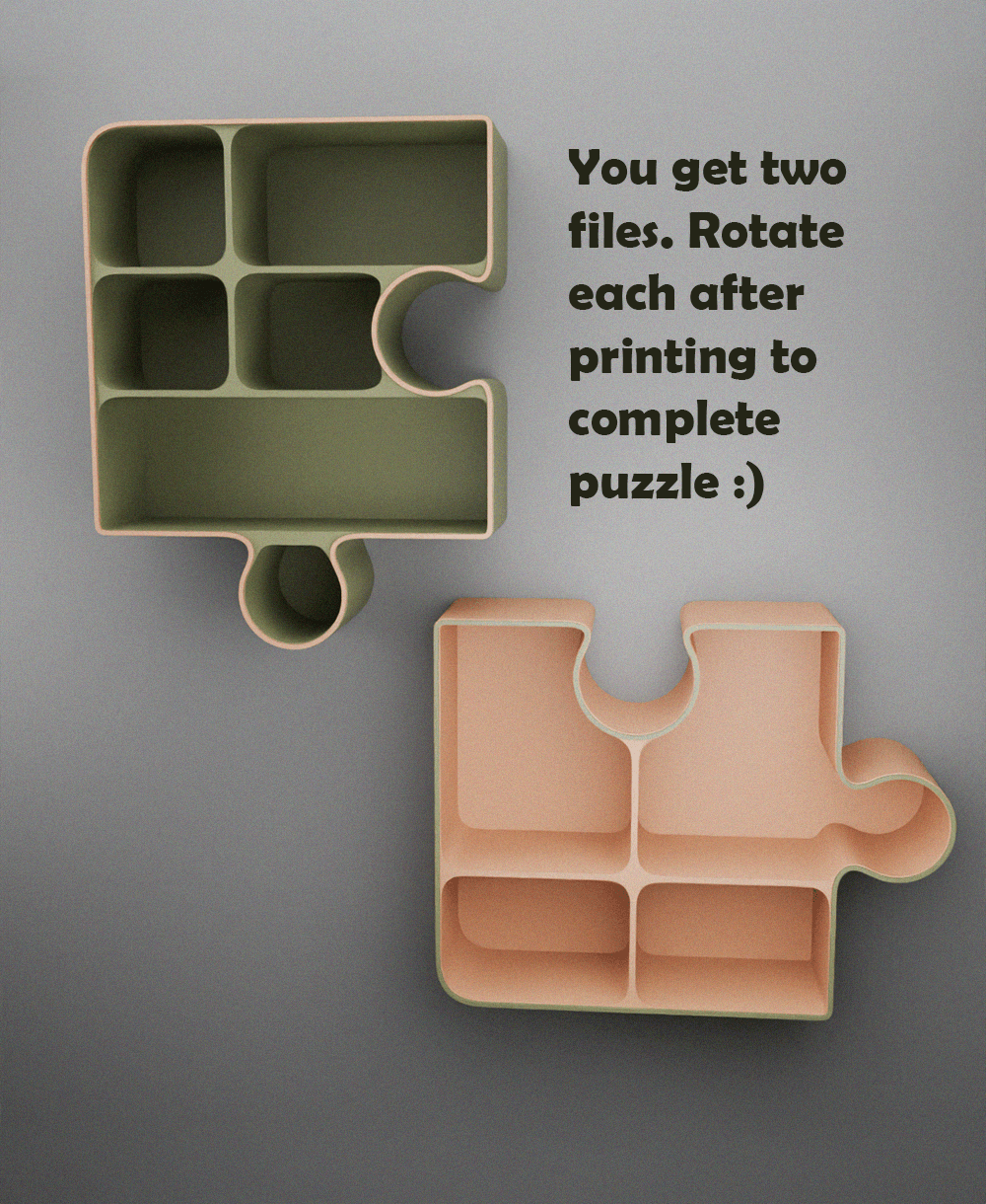 Puzzle Trinket shelf 3d model
