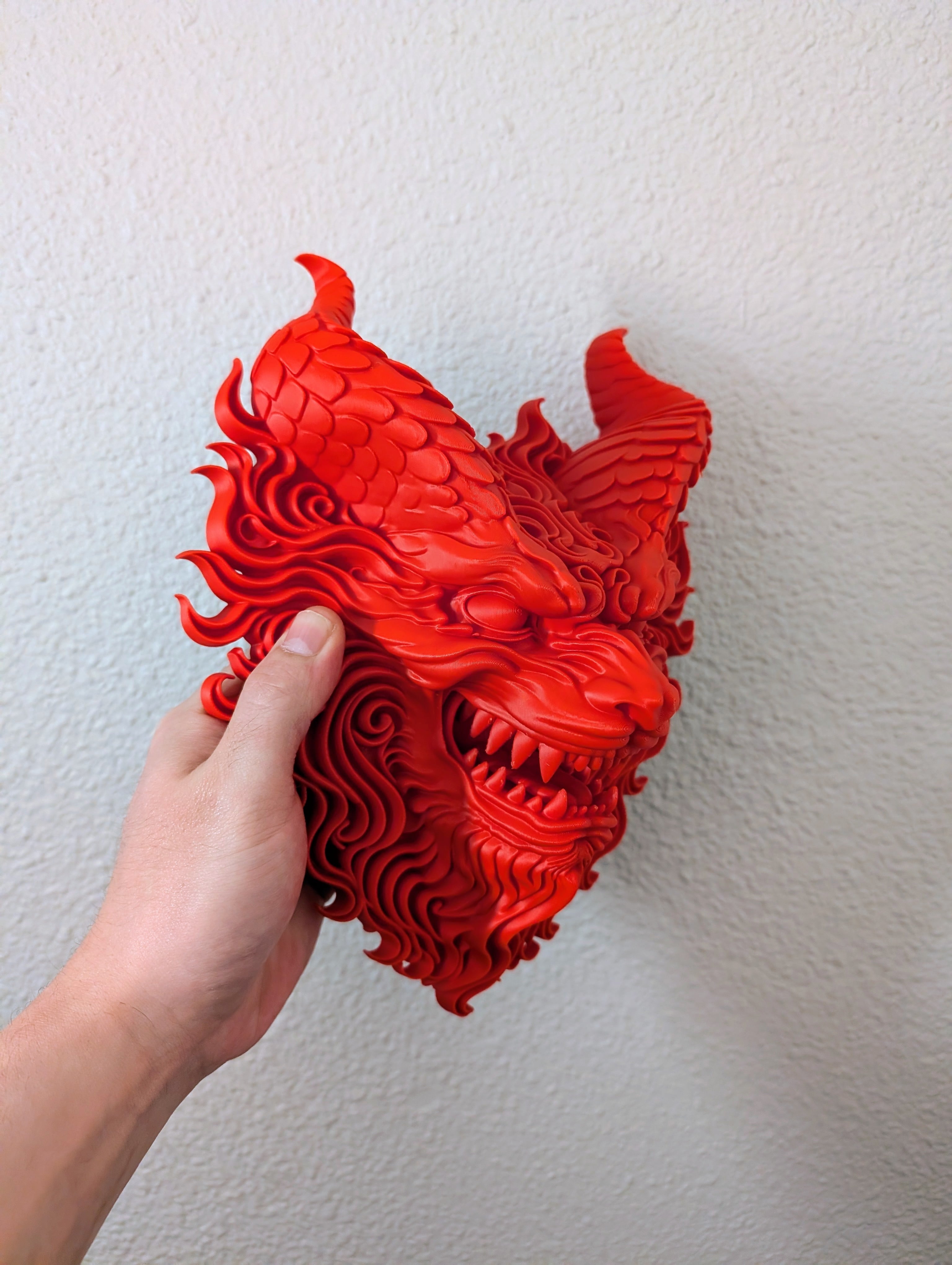 Fire Dragon Wall Mount Display 3d model