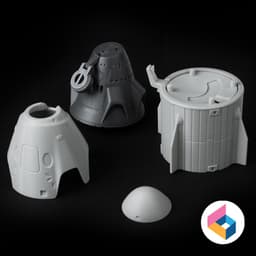 SpaceX Crew Dragon & Trunk 3d model