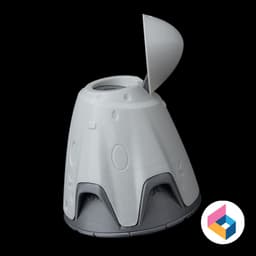 SpaceX Crew Dragon & Trunk 3d model