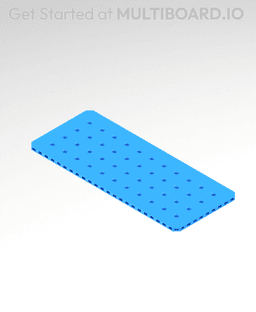 5x12 MU - Small Thread MU - MultiBoard Plate 3d model