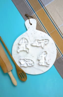 Rabbit Yoga Cookie Cutter & Stamp Set 3d model