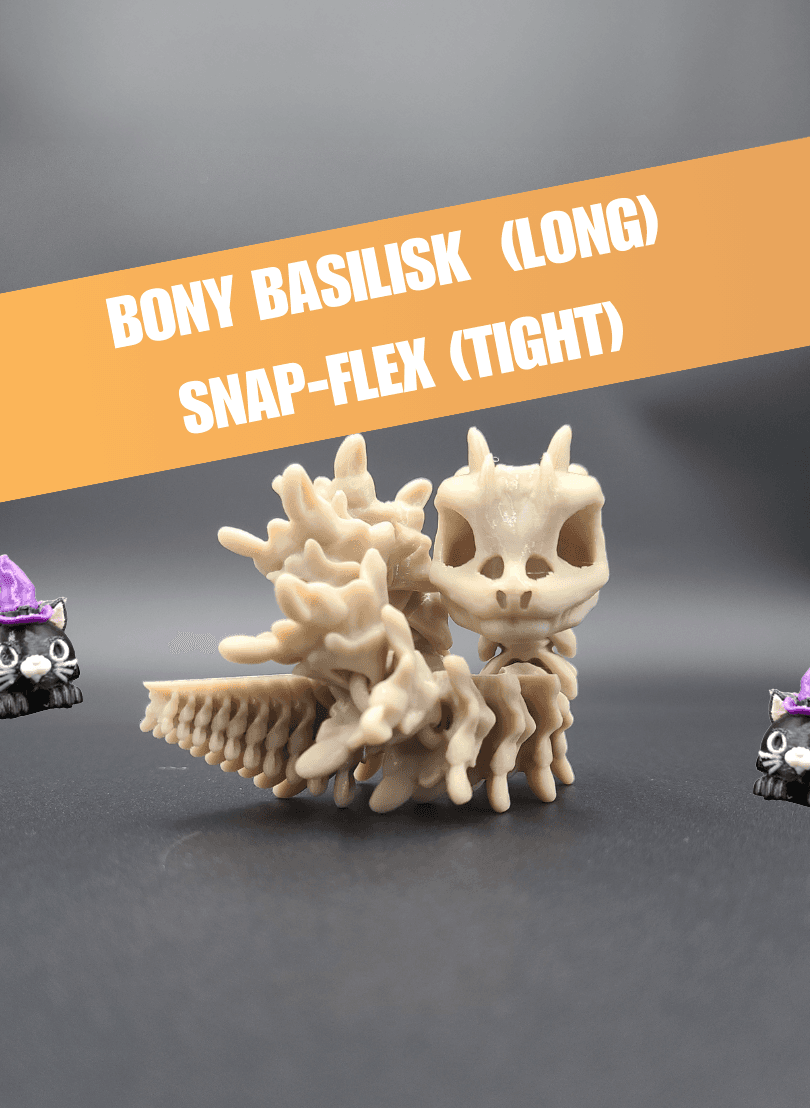 Long Bony Basilisk - Articulated Snap-Flex Fidget (Tight Joints) 3d model