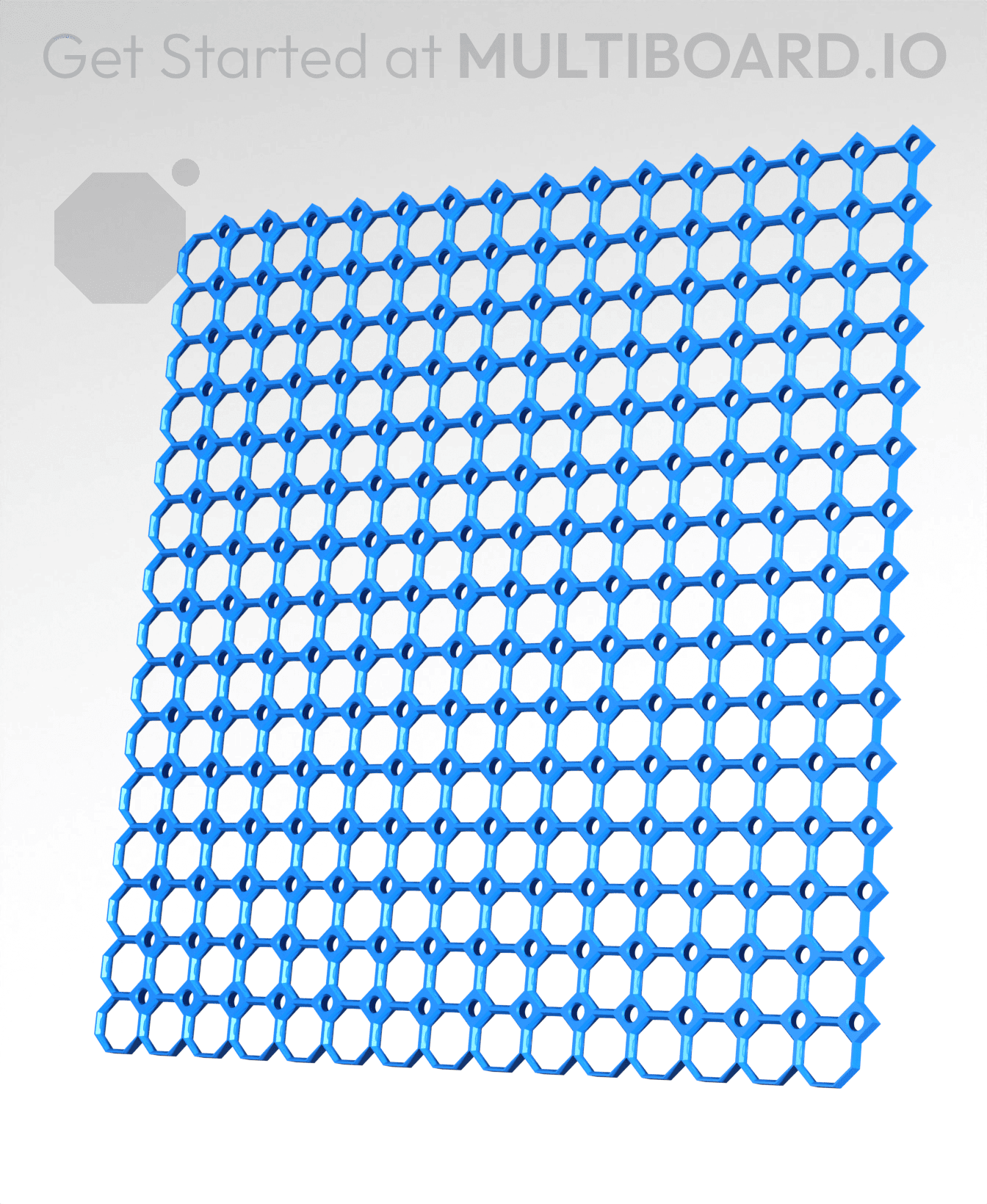 15x15 MU - Center Grid Interfitted - MultiBoard Octagon Plate 3d model