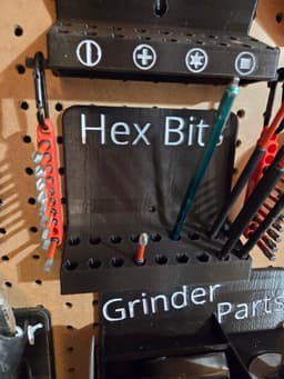 Hex Bits - Wall Holders 3d model