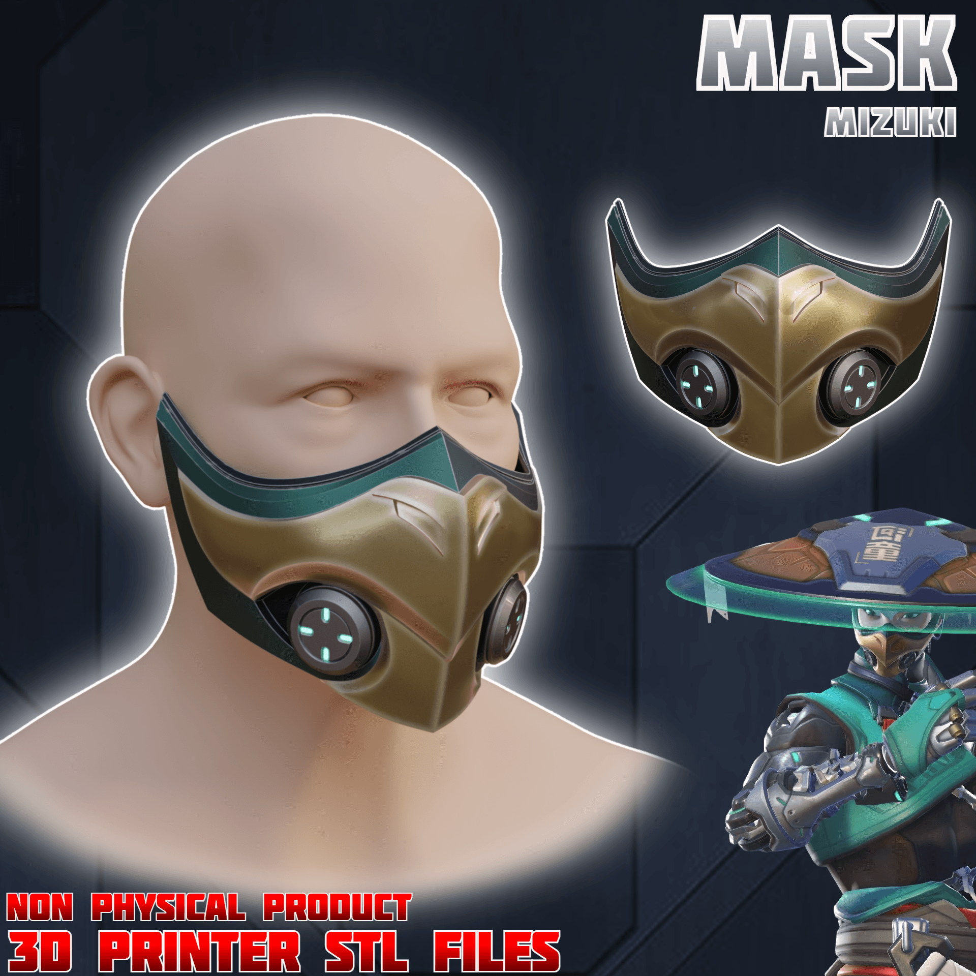 Mizuki Cosplay Mask from Overwatch 2 3d model