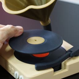 Gramophone Coaster Set 3d model