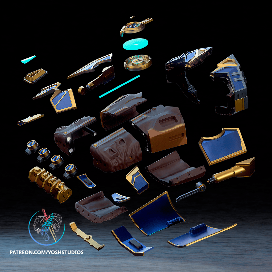 Vi Gauntlet 3D Printer File STL 3d model
