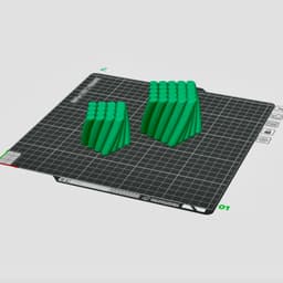 Twisted Wobble Bars Fidget Flexible Toy Print in Place 3d model