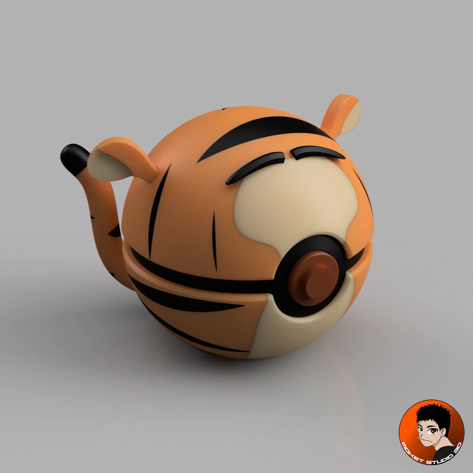 Tigger Pokeball 3d model